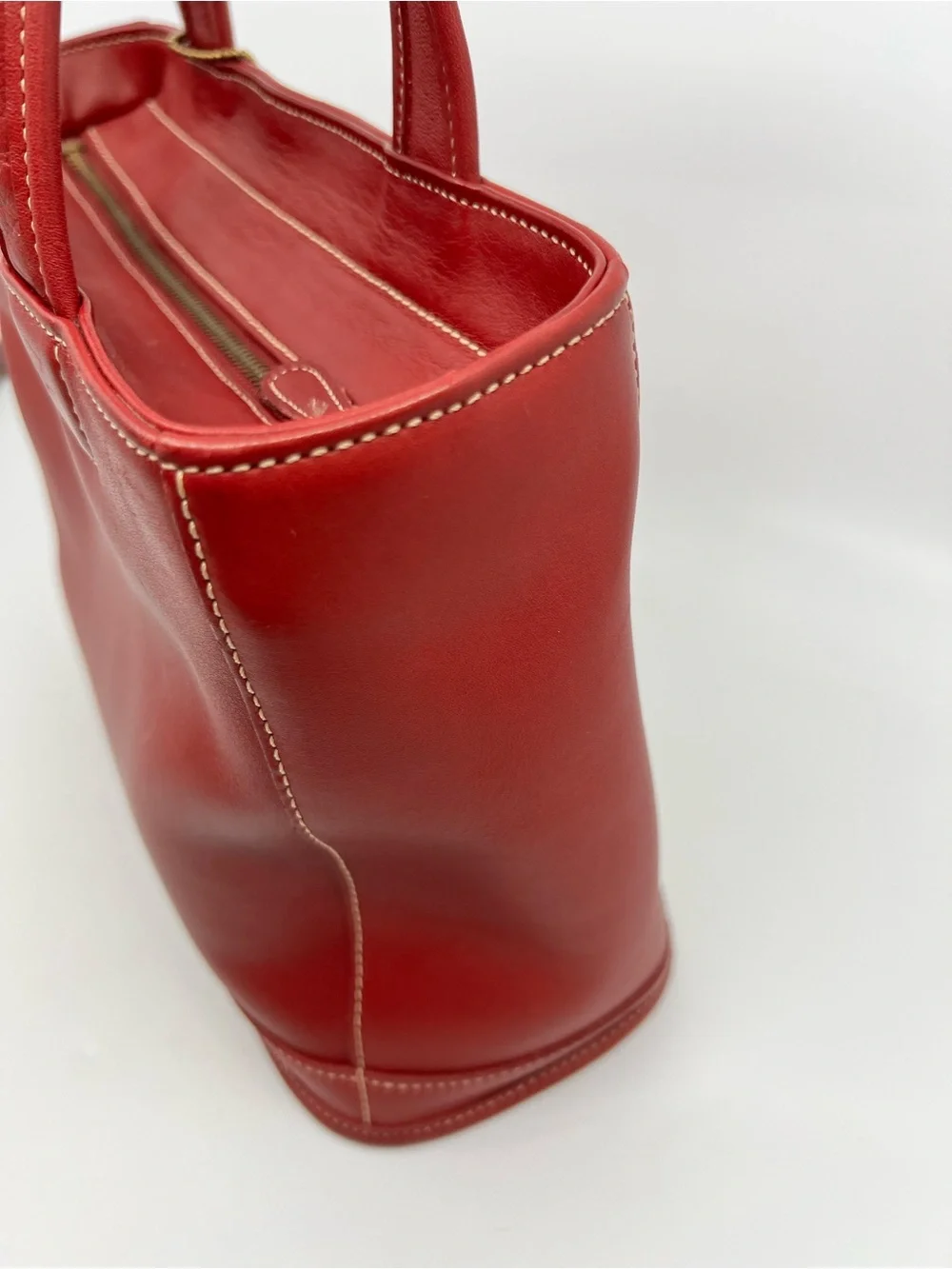 Vintage Coach 9303 Bleecker Satchel Red Glove Tanned Leather USA